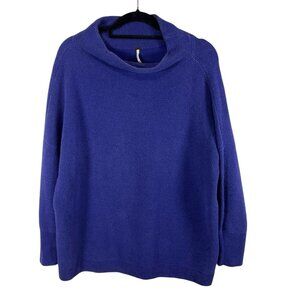 Free People Ottoman Slouchy Tunic Sweater Mock Oversized Purple Women’s‎ Medium